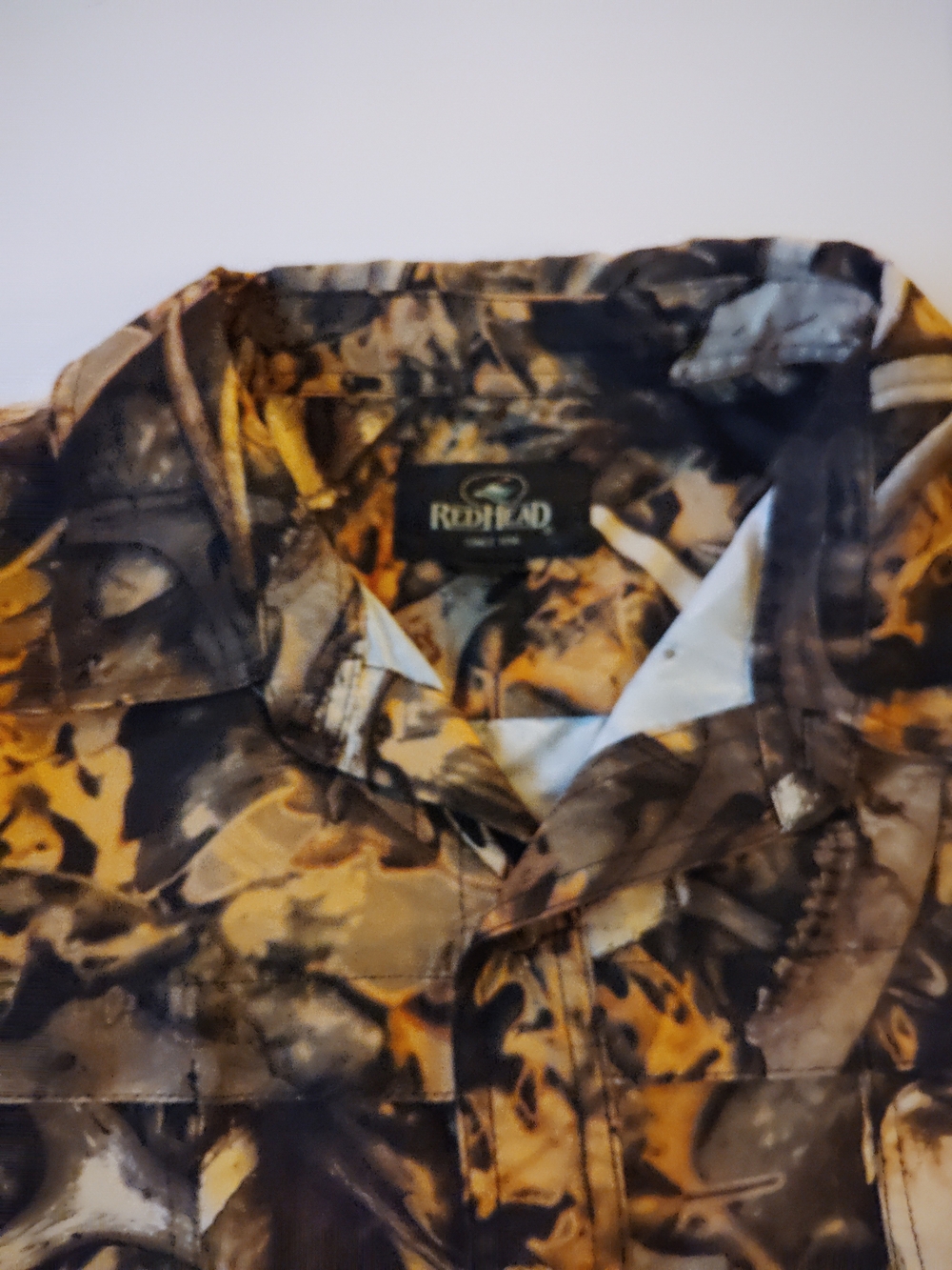 RedHead Men's Camouflage-Style Brown and Black Button Down Shirt - Picture 1 of 5